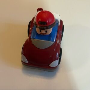 FISHER-PRICE LITTLE PEOPLE WHEELIES Red Kids Toy Car with Driver